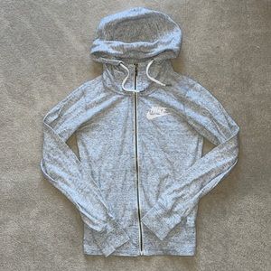 Nike Heathered Grey Zip Up Hoodie XS